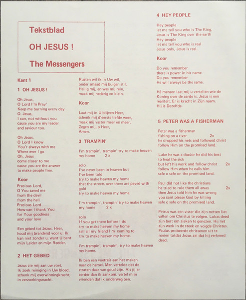 messengers o jesus tekstblad 1